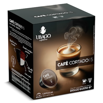 Cápsulas de café cortado Ubago 16 unidades-0