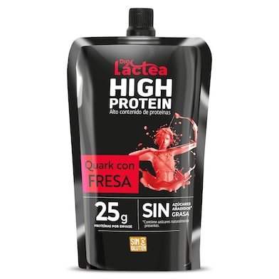Queso quark con fresa alto en proteínas Dia Láctea 200 g-0