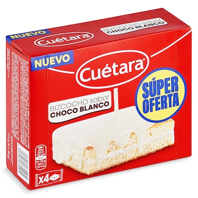 Bizcocho sabor chocolate blanco Cuétara 112 g-0