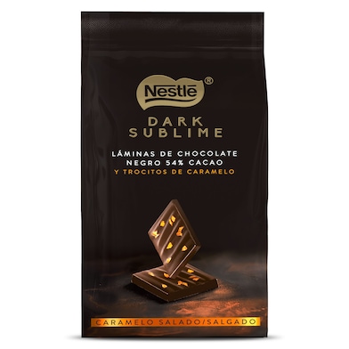 Chocolate negro con caramelo salado en láminas Nestlé Dark 150 g-0