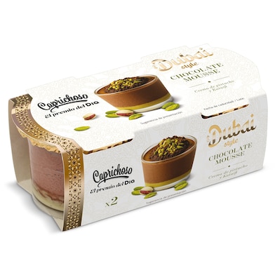 Mousse de chocolate con pistacho estilo Dubai Dia Caprichoso 2 x 70 g-0