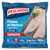 Filetes de merluza Argentina sin piel grandes Pescanova 400 g