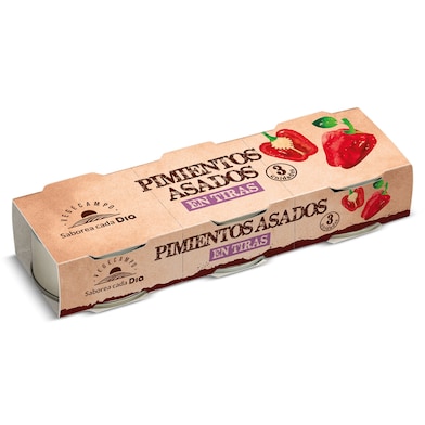 Pimientos asados en tiras Dia Vegecampo 3 x 60 g-0