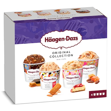 Mini tarrinas Haagen Dazs original collection 4 unidades 326 g-0