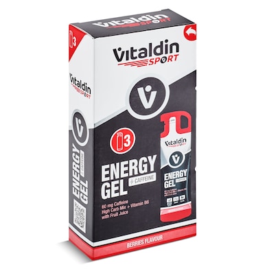 Gel energético cafeína sabor frutos del bosque Vitaldin 3 x 40 g-0