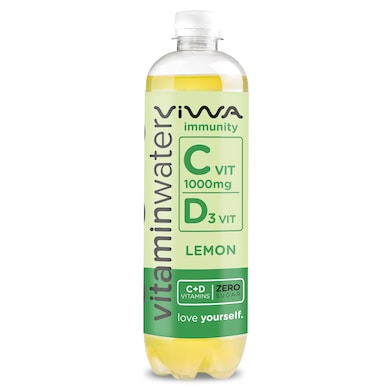 Agua vitaminada zero sabor limón Immunity Viwa botella 600 ml-0