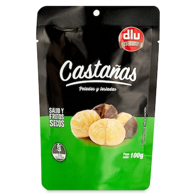 Castañas peladas y tostadas Dlu Nature 100 g-0