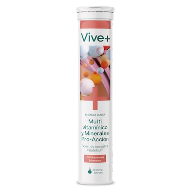 Comprimidos efervescentes multivitaminicos Vive+ 20 unidades-0
