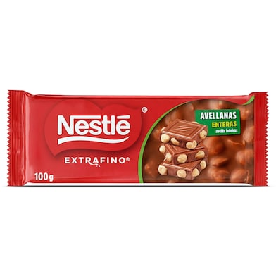 Chocolate con leche con avellanas enteras Nestlé 100 g-0
