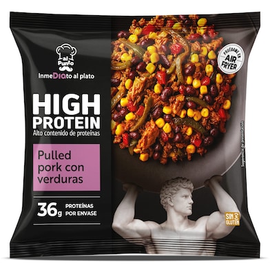 Carne de cerdo pulled pork con verduras alto en proteínas Dia Al Punto 330 g-0 Carne de cerdo pulled pork con verduras alto en proteínas Dia Al Punto 330 g-0