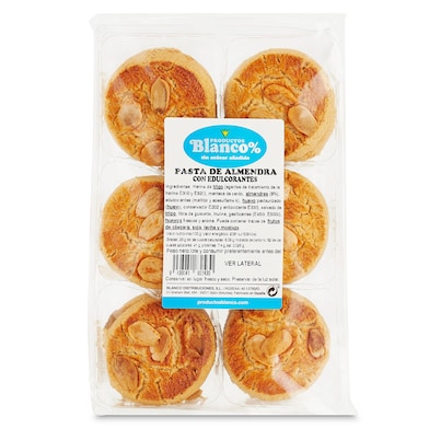 Pastas de almendras sin azúcar añadido Blanco 400 g-0