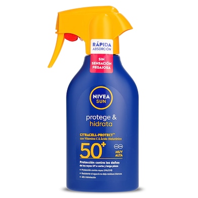 Protector solar en spray protege & hidrata SPF 50+ Nivea 250 ml-0