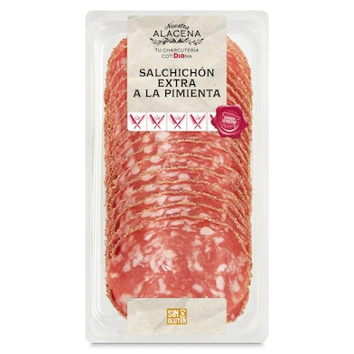 Salchichón a la pimienta Dia Nuestra Alacena 100 g-0