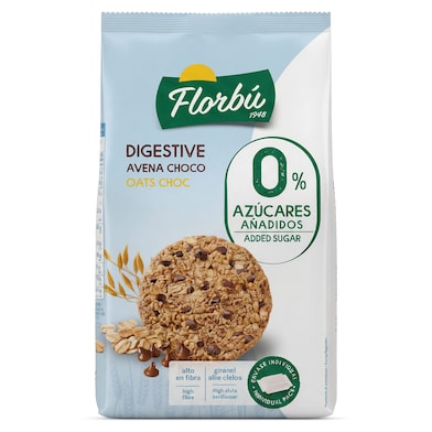 Digestive avena choco 0% azúcares añadidos Florbu 245 g-0