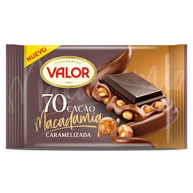 Chocolate negro 70% con macadamia Valor 150 g-0