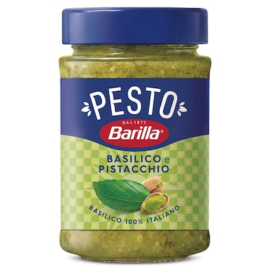 Pesto basílico y pistacho Barilla 190 g-0