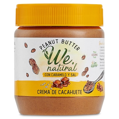 Crema de cacahuete con caramelo y sal We Natural 340 g-0 Crema de cacahuete con caramelo y sal We Natural 340 g-0