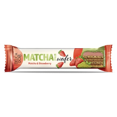 Barquillo con té matcha y fresa Delicadore 35 g-0 Barquillo con té matcha y fresa Delicadore 35 g-0
