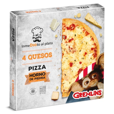 Pizza 4 quesos Gremlins Dia Al Punto 400 g-0