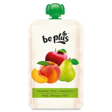 Pouch infantil de manzana, pera y melocotón Be Plus 120 g-0 Pouch infantil de manzana, pera y melocotón Be Plus 120 g-0