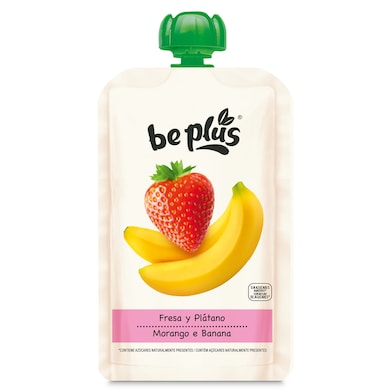 Alimento infantil de fresa y plátano Be plus 120 g-0