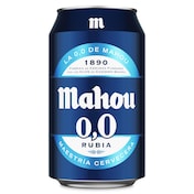 Cerveza rubia 0,0% alcohol Mahou 33 cl