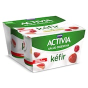 Kéfir de fresa y frambuesa Activia 4 x 125 g