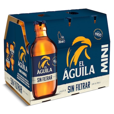 Cerveza sin filtrar El águila 6 x 20 cl-0
