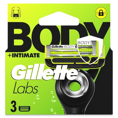 Recambio maquinilla de afeitar body intimate Gillette Labs 3 unidades-0 Recambio maquinilla de afeitar body intimate Gillette Labs 3 unidades-0