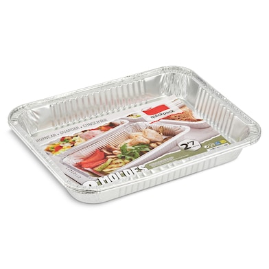 Molde de aluminio rectangular 2,7 L Quickpack 2 unidades-0 Molde de aluminio rectangular 2,7 L Quickpack 2 unidades-0