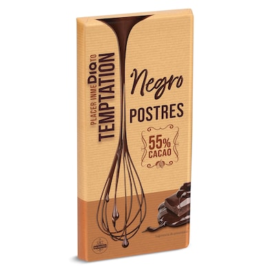 Chocolate negro 55% cacao para postres Dia Temptation 200 g-0