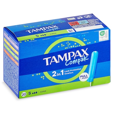 Tampón super Tampax 20 unidades-0