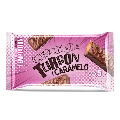 Barritas de chocolate, turrón y caramelo Dia Temptation 200 g-0