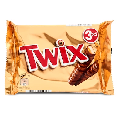 Barritas de chocolate y galleta rellena de caramelo Twix 150 g-0