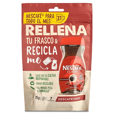 Café soluble descafeinado Nescafé 75 g-0