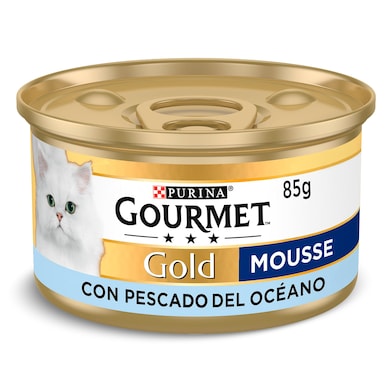 Mousse para gatos con pescado Gourmet 85 g-0