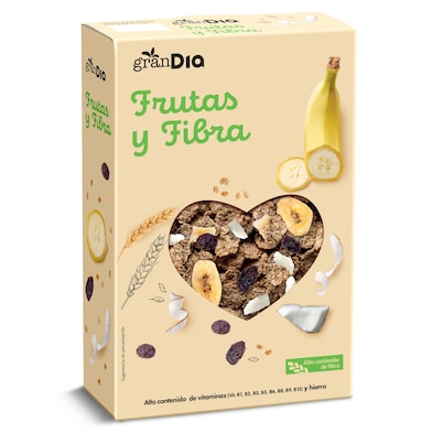 Cereales copos de trigo con fruta y fibra Gran Dia 500 g-0