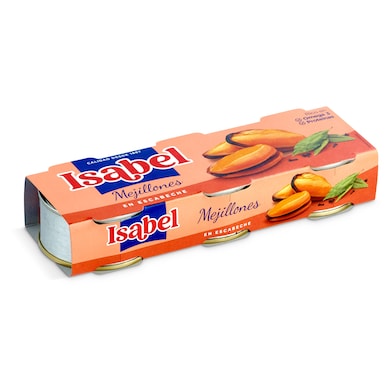 Mejillones en escabeche Isabel 3 x 43 g-0