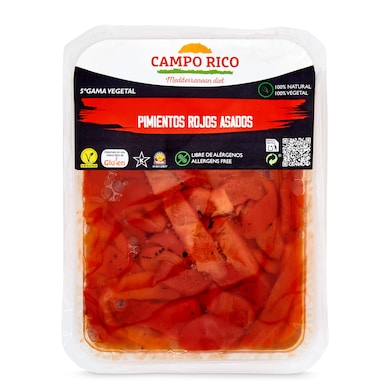 Pimientos rojos asados Campo rico bandeja 350 g-0