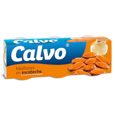 Mejillones en escabeche Calvo 3 x 40 g-0