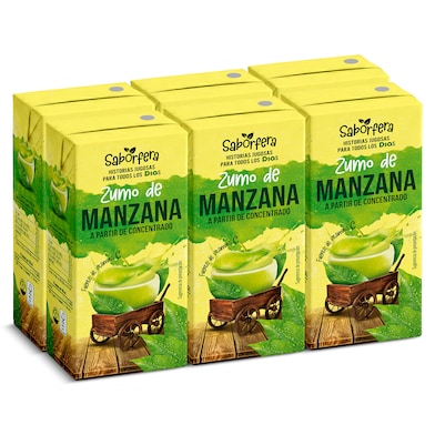 Zumo de manzana Dia Saborfera pack 6 x 200 ml-0