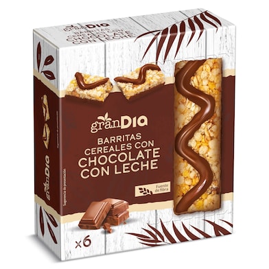 Barritas de cereales con chocolate con leche Gran Dia 150 g-0