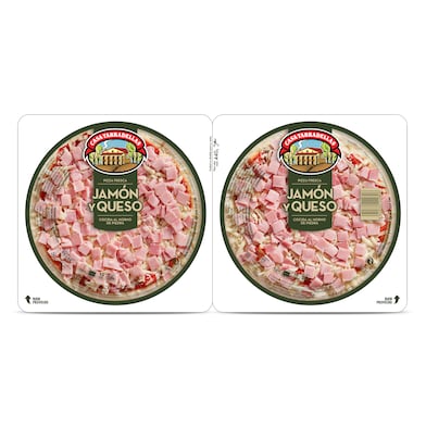 Pizza jamón y queso Casa Tarradellas 2 x 225 g-0