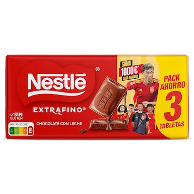 Chocolate con leche Nestlé Extrafino 3 x 125 g-0