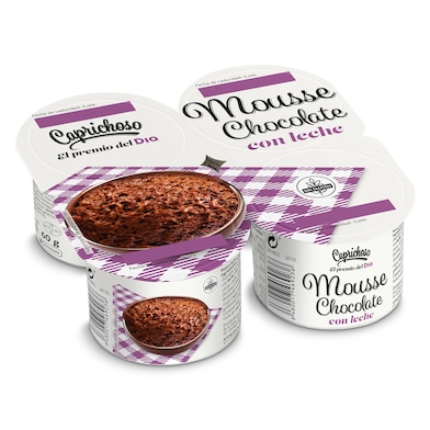 Mousse de chocolate con leche Dia Caprichoso 4 x 60 g-0