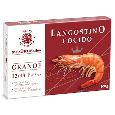 Langostino cocido grande 32/48 piezas Dia Mari Marinera 800 g-0