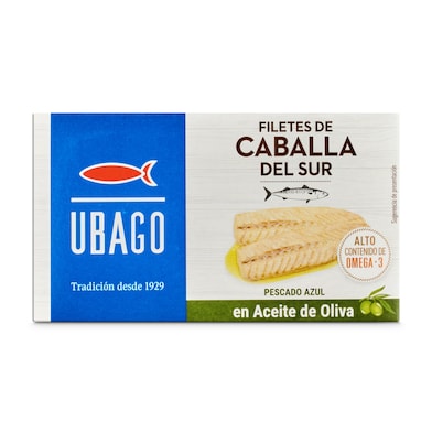Filetes de caballa del sur en aceite de oliva Ubago 85 g-0