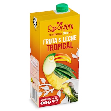 Bebida de fruta y leche tropical Dia Saborfera 1 L-0