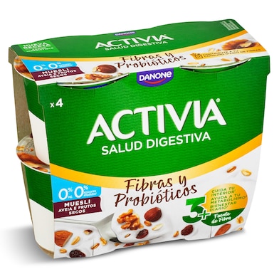 Bífidus con muesli desnatado Activia 4 x 115 g-0