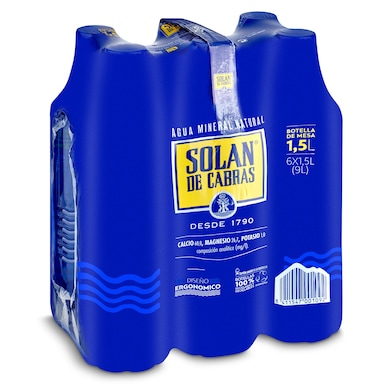 Agua mineral Solán de Cabras pack 6 x 1.5 L-0